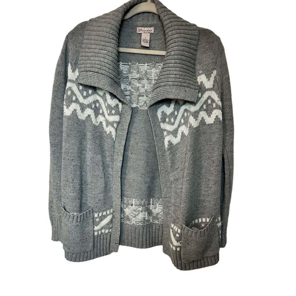 Gray Patterned Women's Sweater